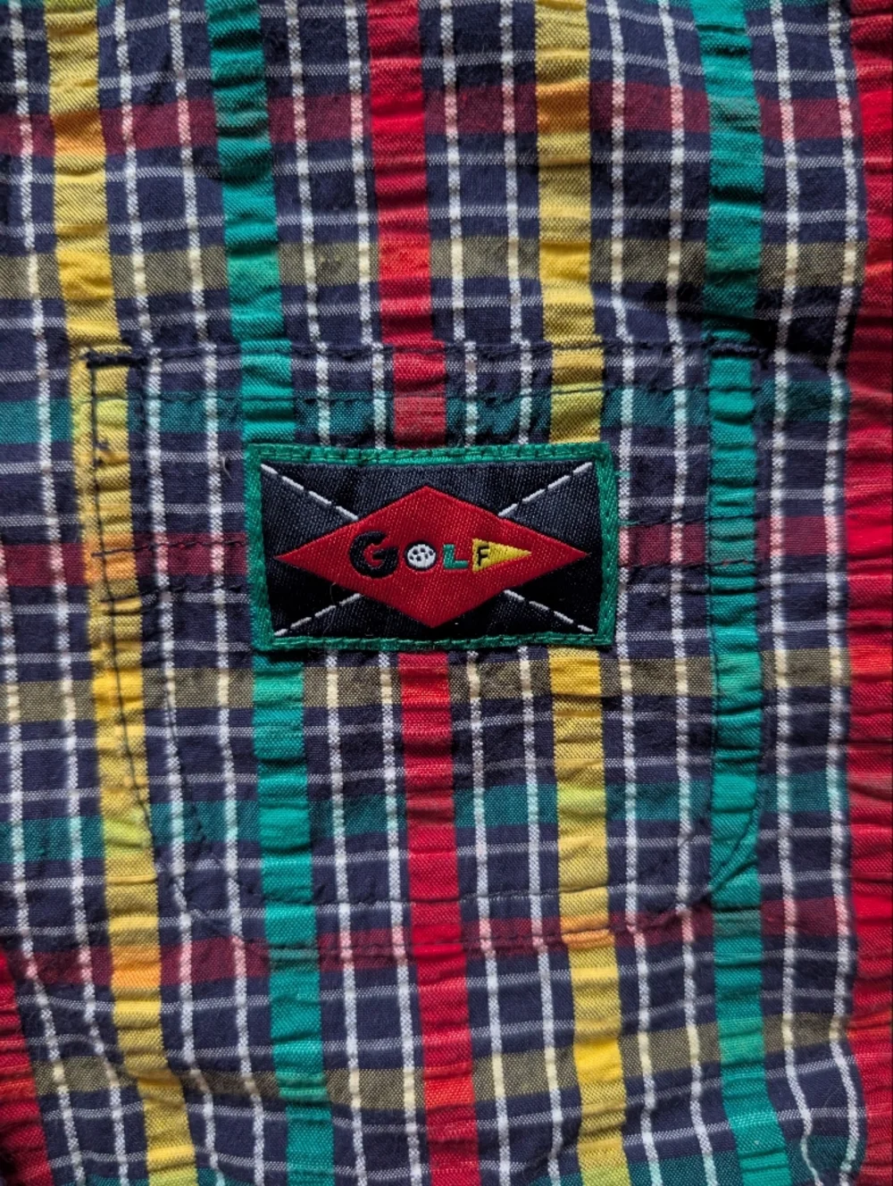 $ Vintage‎ Rainbow Tag Gymboree Fairway Plaid Short Overalls